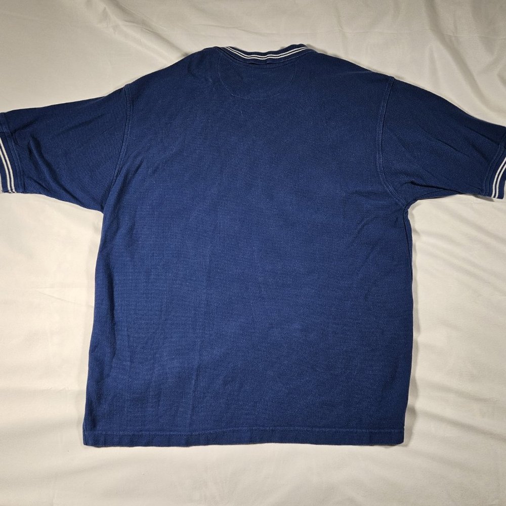 Vintage Dynasty Chicago Cubs Polo Shirt Blue 100% Cotton MLB Mens Size XL - Picture 4 of 4